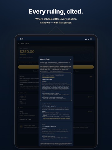 Zakat Sense iPad screenshot