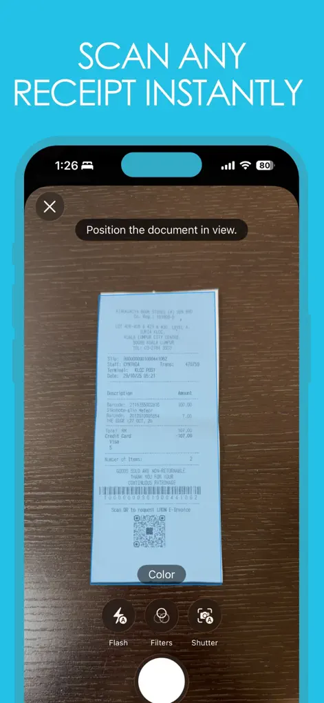 Scan Receipt: AI Bookkeeping - Business App | MWM