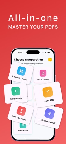 PNG to PDF Converter, PDFUtils iPhone screenshot
