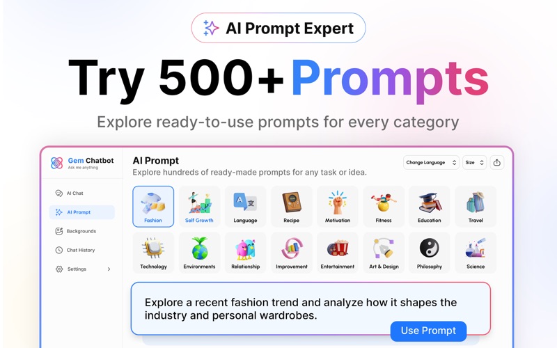 AI Assistant for Google Gemini iPhone screenshot