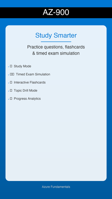Screenshot #1 pour AZ-900 Azure Fundamentals Prep