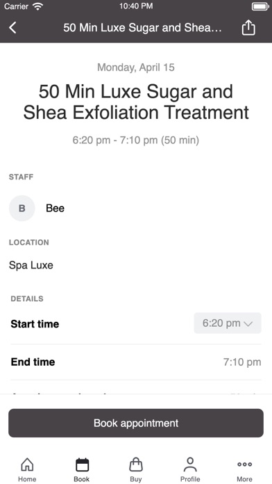 SPA LUXE LUXURY DAY SPA Screenshot