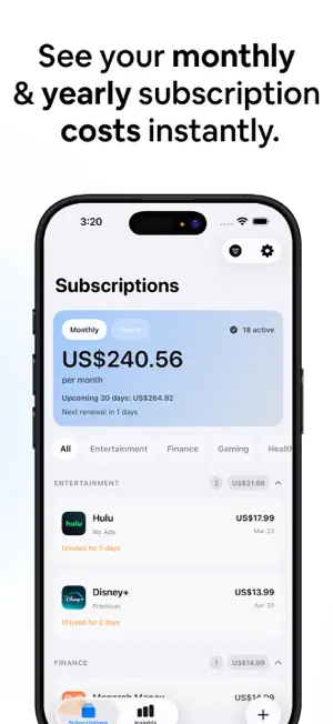 Subsigo: Subscription Manager screenshot 2
