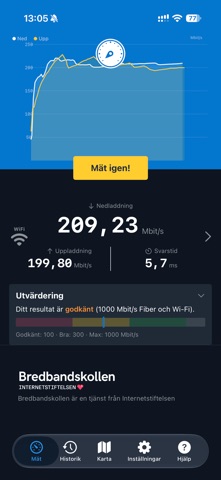 Bredbandskollen iPhone screenshot 2
