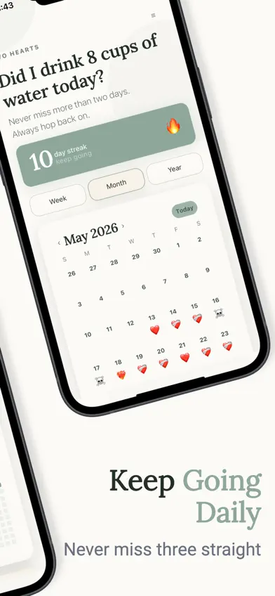 Two Hearts - Habit tracker screenshot 2