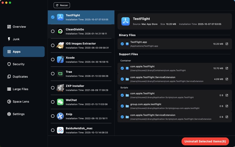 App screenshot