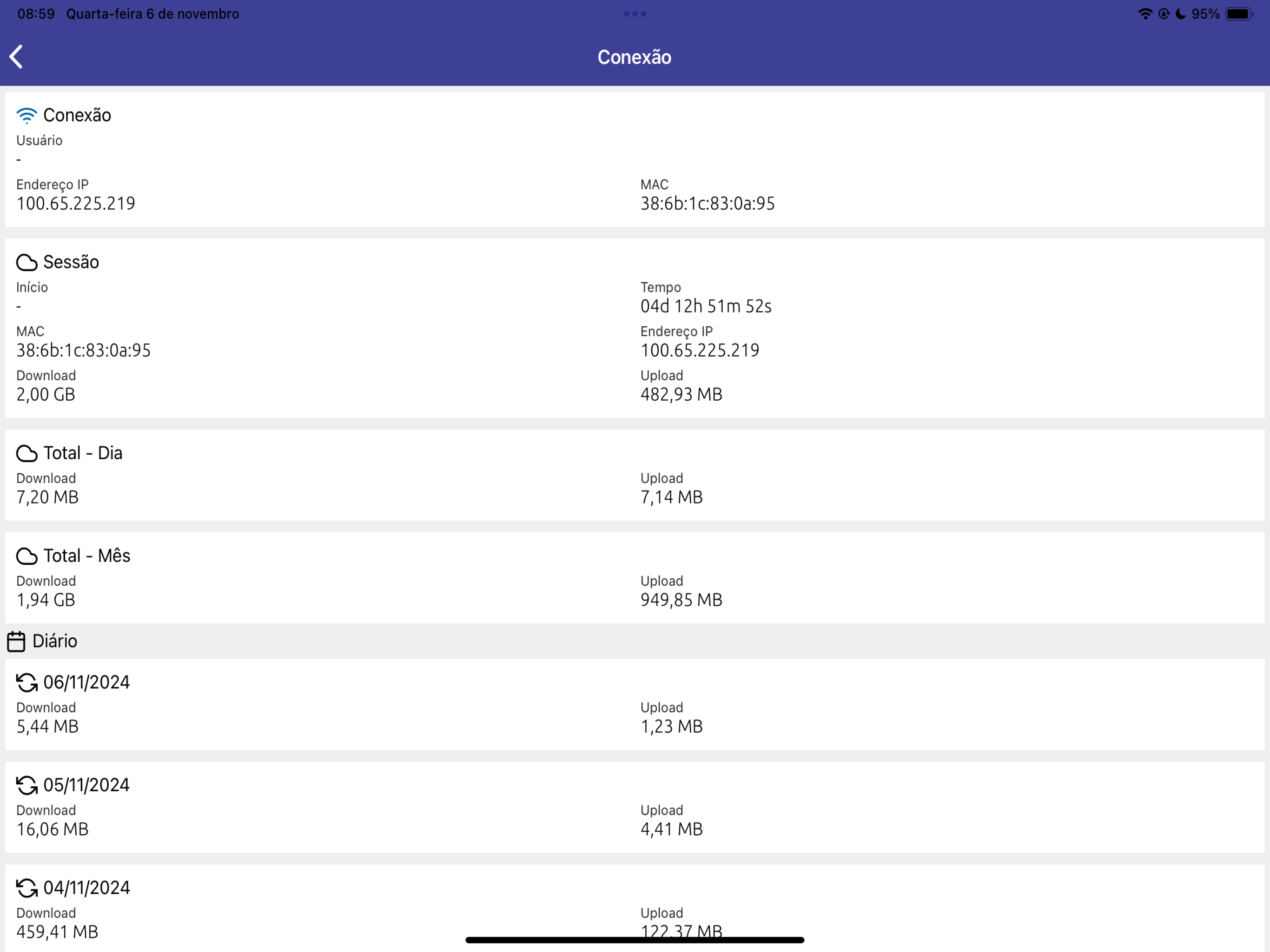 WSNet Internet e Dados