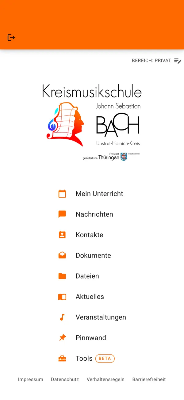 Screenshot #1 pour Kreismusikschule J. S. Bach