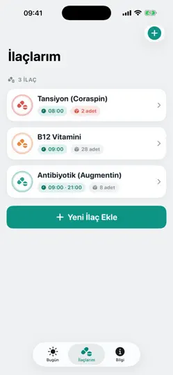 İlaç Saati: Hatırlatıcı iPhone Ekran Görüntüsü 2