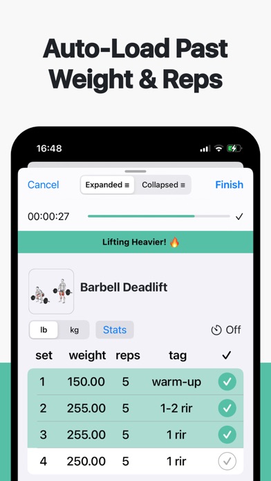 Gym Log - IRONOTES Screenshot