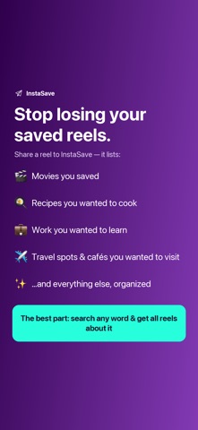 InstaSave: Saved Reels Manager Screenshot 1 of 4