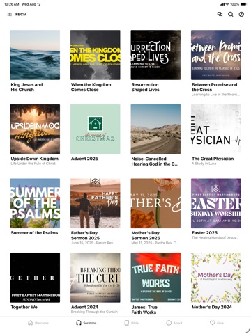 First Baptist Martinsburg iPad screenshot