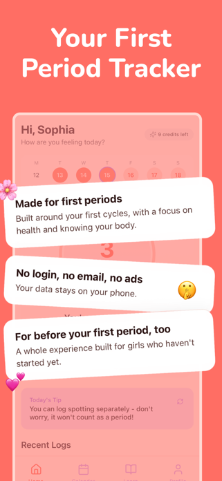 Soso: Tween Period Tracker Screenshot 1 of 8