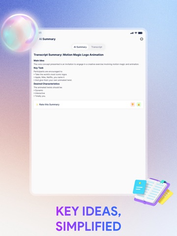 Smart Notes: AI Note-Taker iPad screenshot