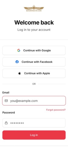 bookingcw screenshot