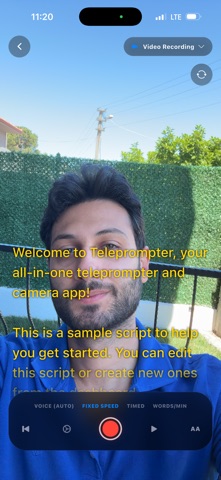Teleprompter Max: Record Video iPhone screenshot