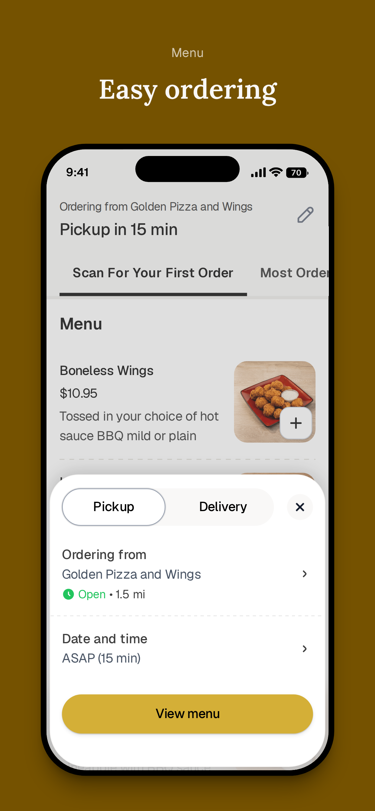 Golden Pizza and Wings screenshot 3