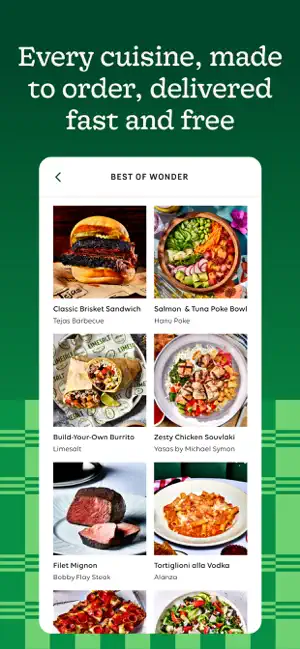 Wonder: Food Delivery screenshot 2