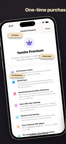 Yomite - AI TTS Reader iPhone screenshot