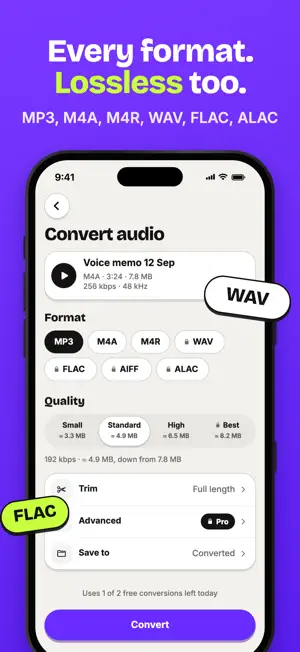 Tono: MP4/M4A to MP3 Converter screenshot 4