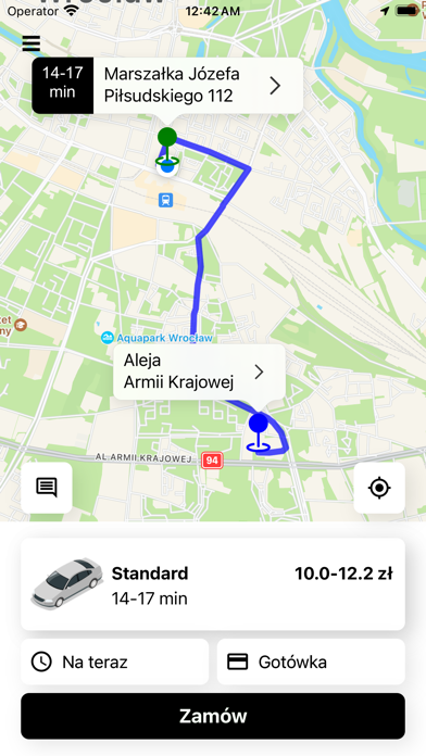 Gold Taxi Leszno Screenshot