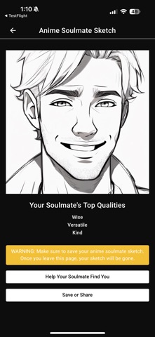 Anime Soulmate Sketch iPhone screenshot