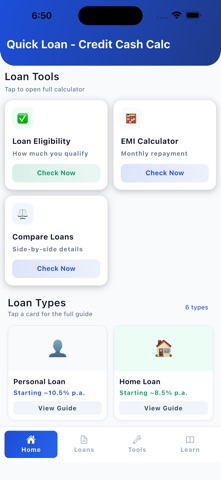 Quick Loan - Credit Cash Calc iPhone screenshot