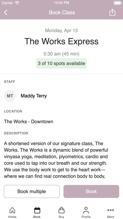 The Works a Sweat Studio