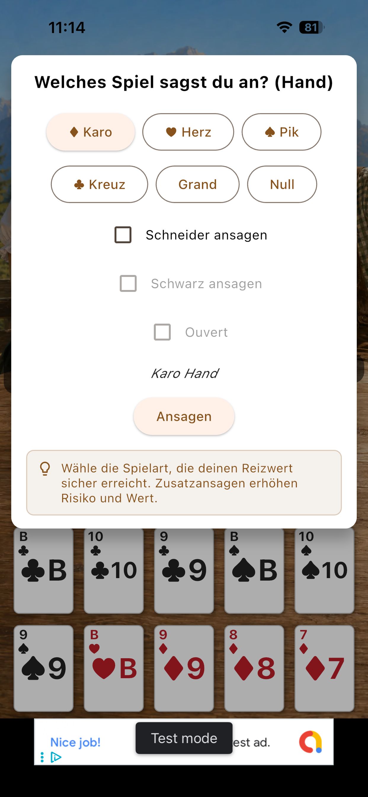 Skat - solides Spiel screenshot 5