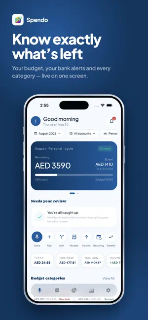 Spendo app screenshot 1