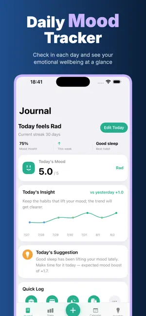 MoodLoop: Mood Tracker Journal screenshot 1