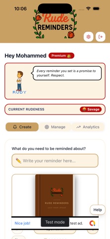 Rude Reminders screenshot