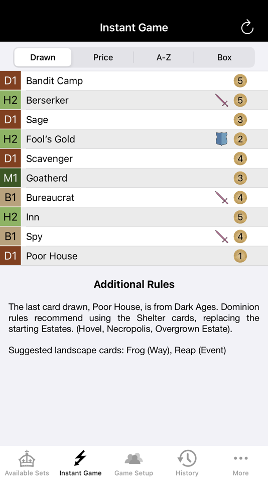 #3. Dominion Card Randomiser (iOS) 게시자: Jonathan Lord