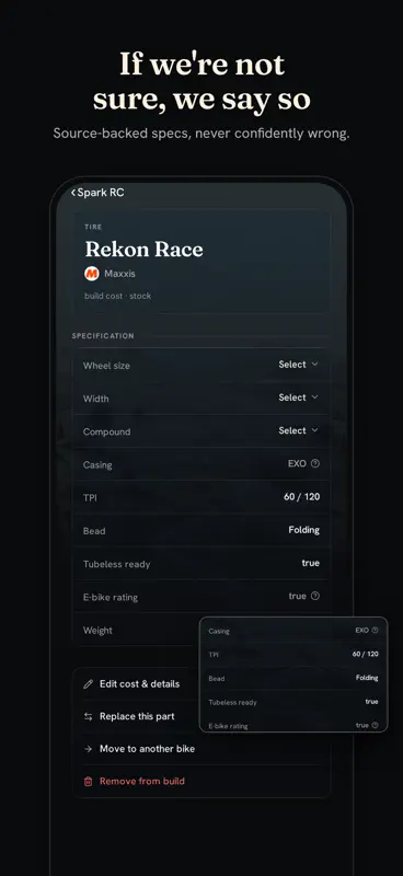 Quiver: Bike Garage & Specs screenshot 8 of 9