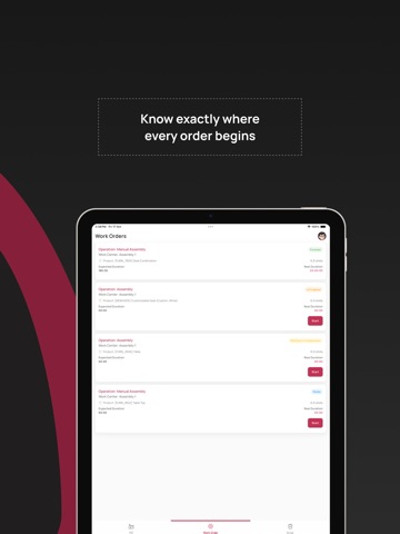 mobo Manufacturing for Odoo iPad screenshot