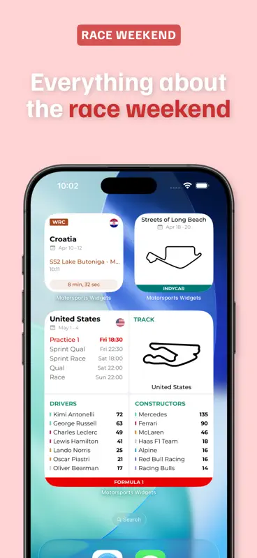 Motorsports Widgets screenshot 3 of 10