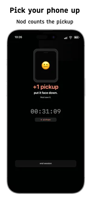 Nod: Phone Pickup Tracker screenshot 2