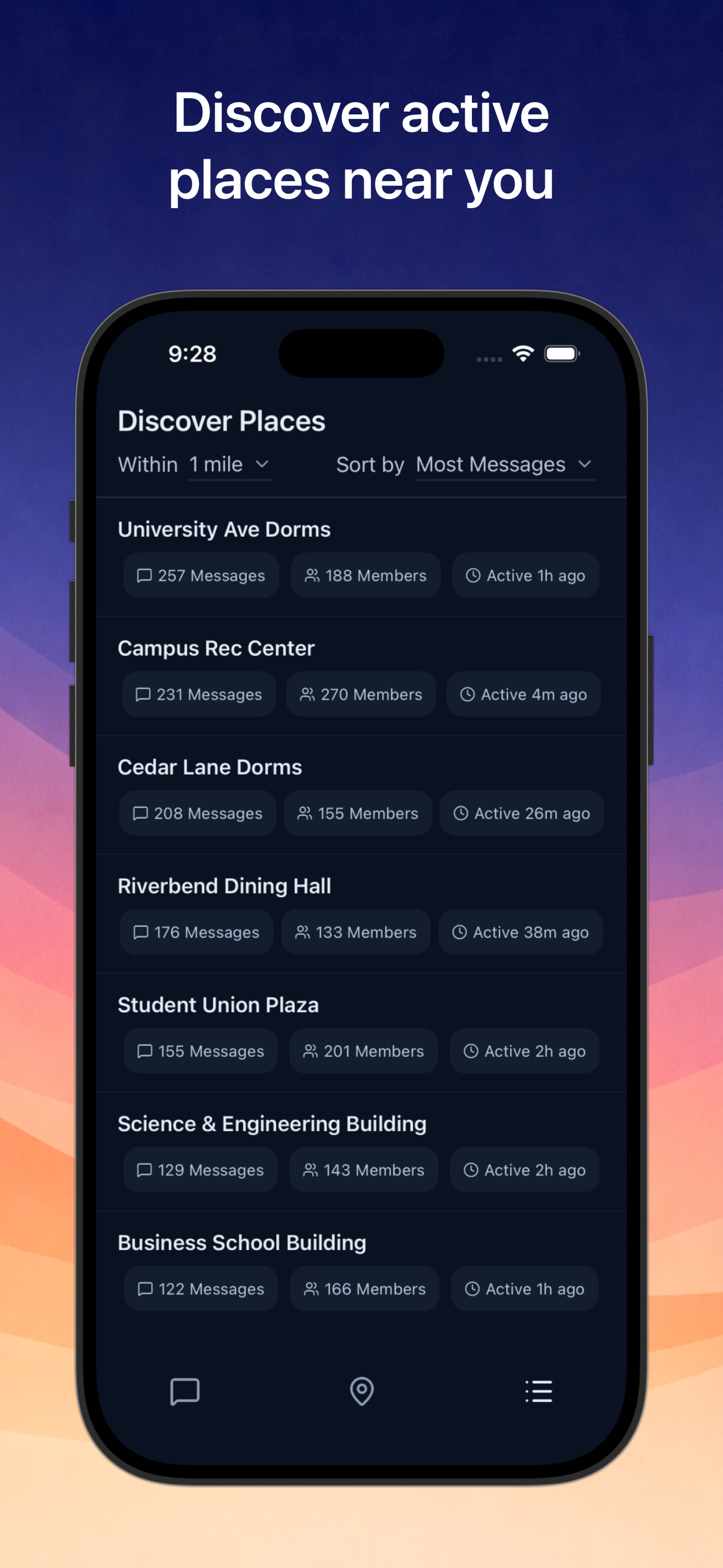 PlaceChat - Local Group Chats screenshot 3