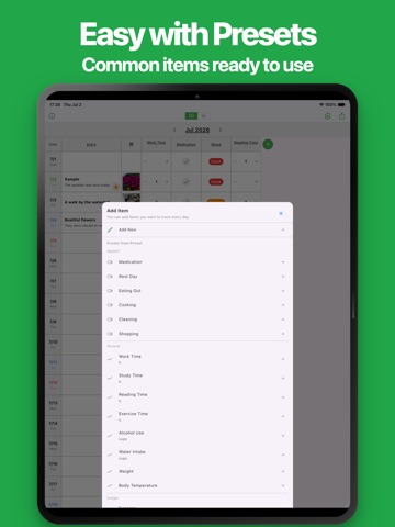 iEvery - Daily Habit Notes iPad screenshot