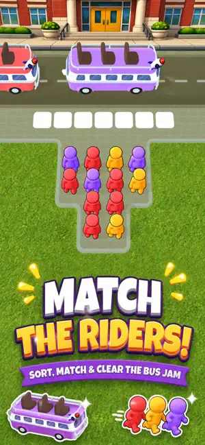 Bus Seat Match: Color Puzzle screenshot 1