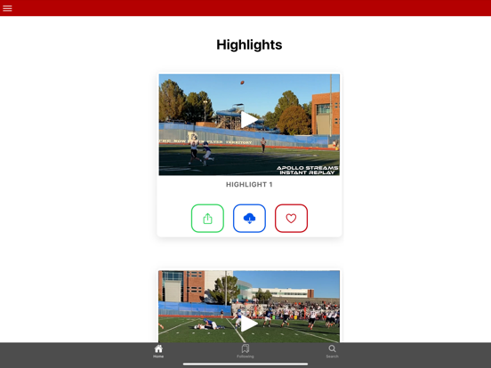 Apollo Streams Network iPad screenshot 2 - Sports app