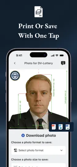 Скриншот DV Lottery 2027 – Photo Editor на iPhone 3