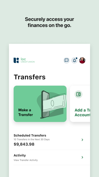 LOC Mobile iPhone screenshot 2 - Finance app