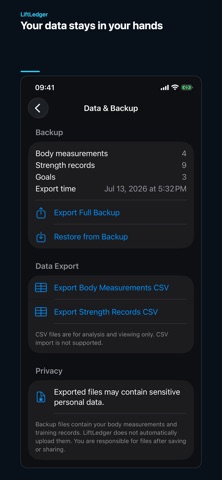 LiftLedger: Training Log Screenshot 5 of 7