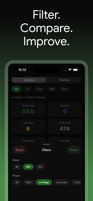 Darts Tracker - Score & Stats Screenshot 5 of 8