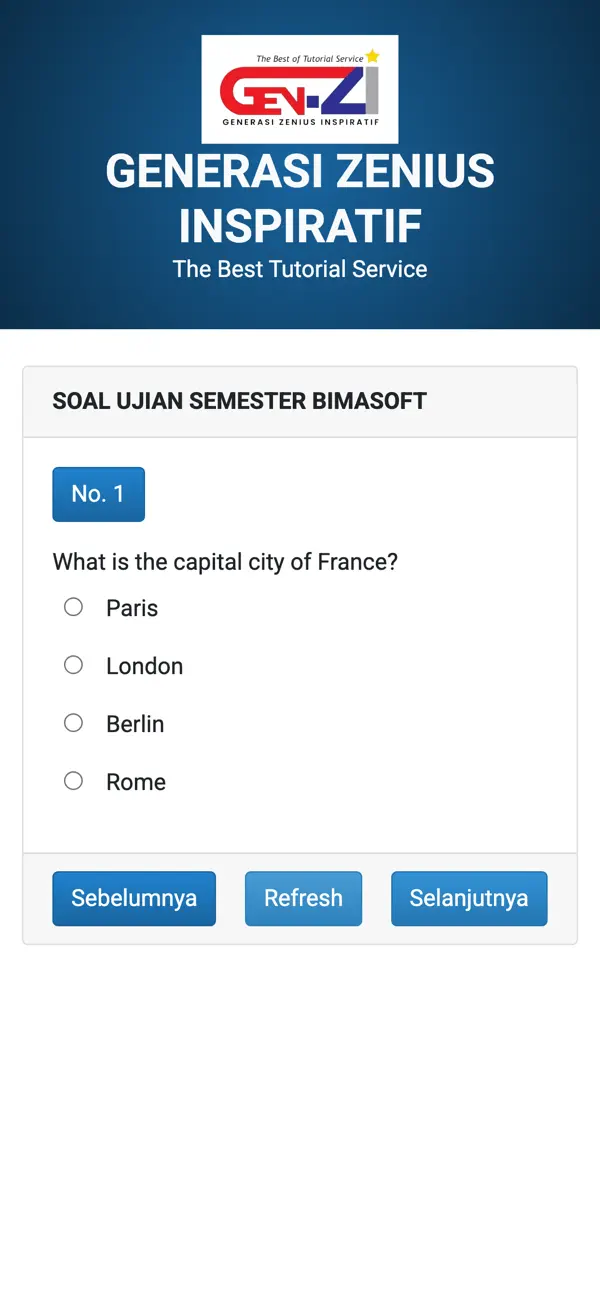 Screenshot #2 pour Exam Bimbel Genzi