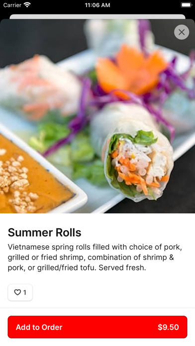 Hên Vietnamese Restaurant iPhone screenshot 4 - Food & Drink app