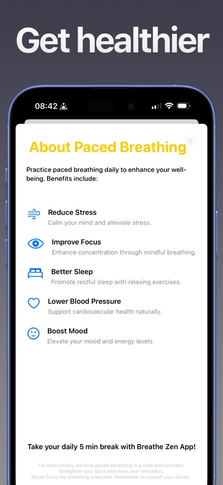 Breathe Zen - Paced Breathing screenshot 5