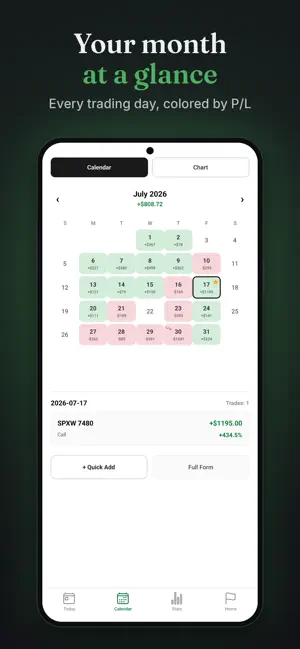 Vaultlog Options Trade Journal screenshot 1