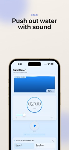 PumpWater: Speaker Water Eject iPhone screenshot